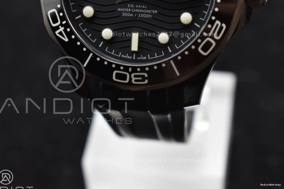 Rubber on Diver Black 1081 VSF Edition Dial Black 300M PVD Seamaster Best Strap A GoAnywhere 0915